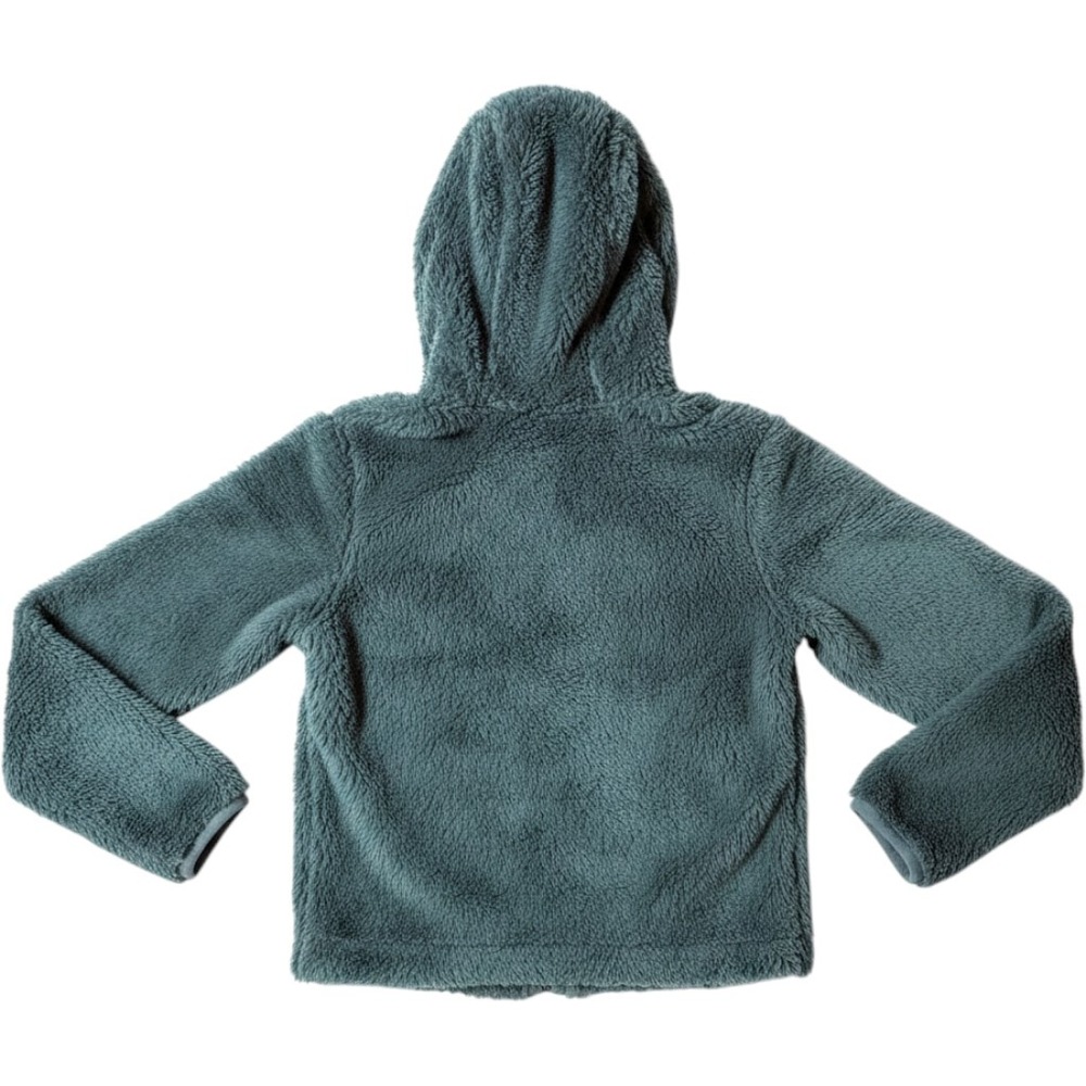 Eddie Bauer Kids Green Plush‎ High Pile Fleece Full Zip Hoodie Jacket Size S 7/8